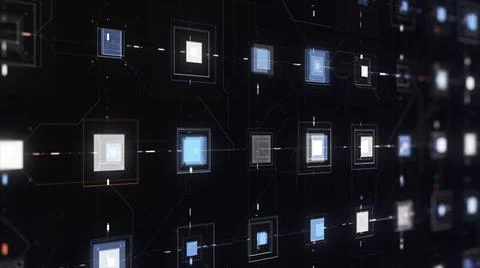 Macro electronic part of a computer, abstract technological background Stock Illustration