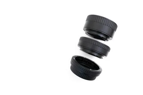 Macro extension tubes isolated Stock Photos