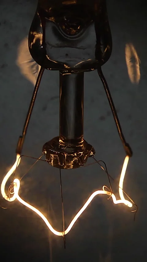 Macro Filament Blinking in the Dark Stock Footage 308289585