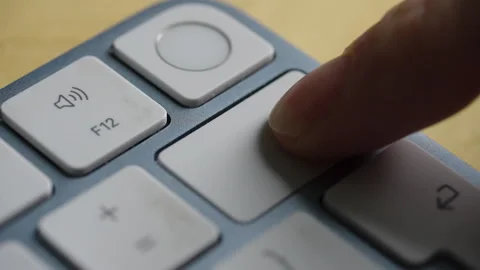 Macro Of Finger Pressing Backspace Key On Modern Computer Keyboard Stock Footage 328582395