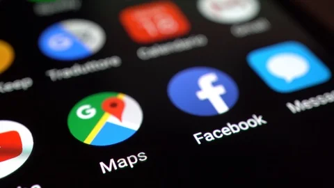 Macro of a Finger Touching Google Maps App on a Smartphone, in USA 2018 Stock Footage 99980431