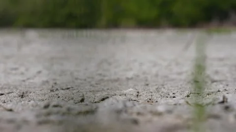 Macro Flyby of Cracked Lakebed Surface Stock Footage 305956784