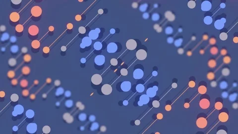 Macro Focus DNA Coral Blue Diagonal Helixes Bokeh 스톡 동영상 342610145