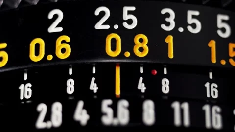 Macro Focus Pull On Vintage Camera Lens Stock Footage 320890986
