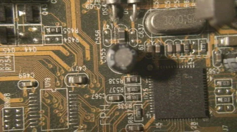 Macro Footage Computer Circuit Boards 3 Stock Footage 108231