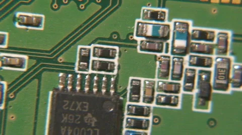 Macro Footage Computer Circuit Boards 2 Stock Footage 108236