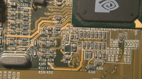 Macro Footage Computer Circuit Boards 5 Stock Footage 108311