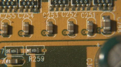 Macro Footage Computer Circuit Boards 6 Stock Footage 108348
