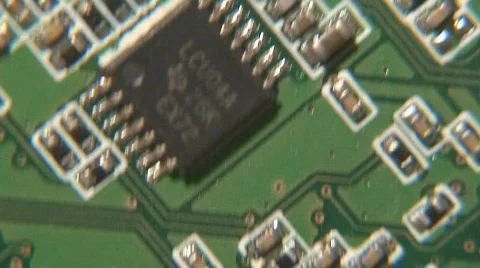 Macro Footage Computer Circuit Boards 7 Stock-Footage 108381