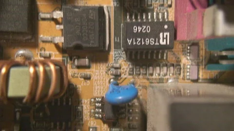Macro Footage Computer Circuit Boards 9 Stock Footage 108424