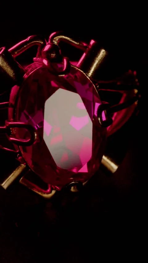 Macro frame of golden ring with red stone 動画素材 237701888