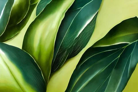 Macro fresh green leaf with fresh green color texture bright plant leaf. Stock Illustration