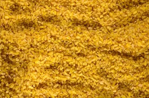 Macro full frame texture of raw bulgur wheat Stock Photos