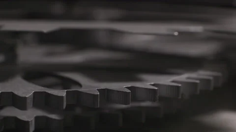 Macro Gear System Stock Footage 35253734