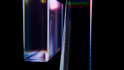 Macro glass prism light refraction seamless loop Vídeo Stock 347721487