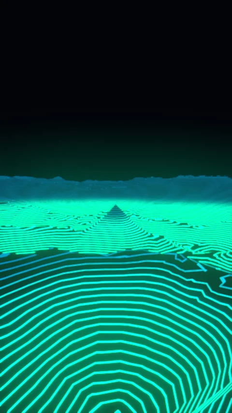 Macro Gliding Shot of Concentric Chrome Waves, Vertical Video 9:16 4K Stock Footage 336745800