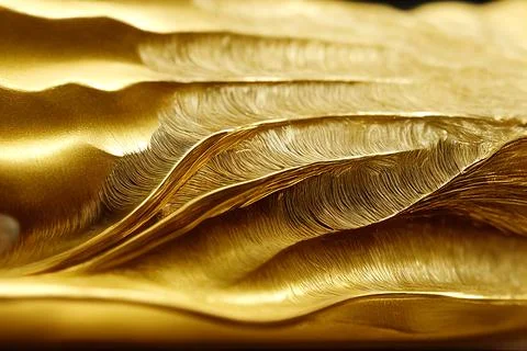 Macro of gold, metal structure multi-colored colors. Close up materials. Stock Illustration