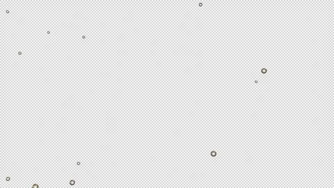 Macro Golden Bubbles and Liquid Droplets with alpha channel. Stock Footage 335882266