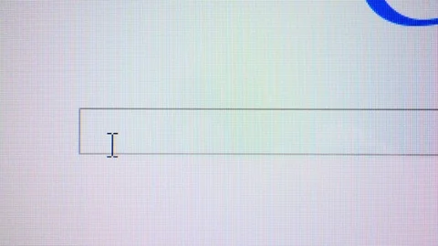 A macro of the Google search bar. In this video the person typing the following  Stock Footage 88487866