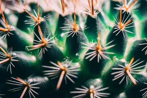Macro green cactus Stock-Fotos