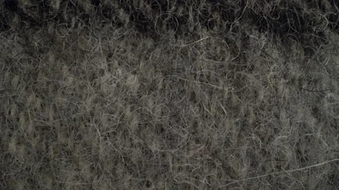 Macro grey warm fluffy woolen scarf Stock Footage 148232054