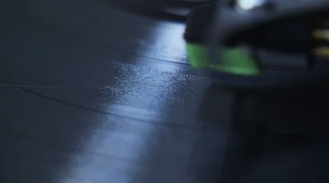 Macro Groovy Record Tracks Stock Footage 63357386