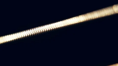 Macro guitar strings Stock Footage 72236818