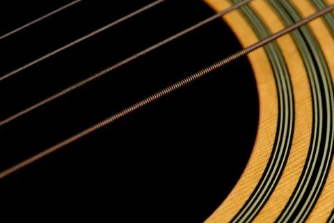 Macro Guitar Strings Stock Photos