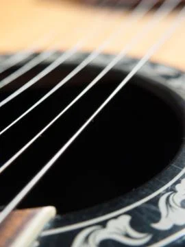 Macro Guitar Strings Foto stock