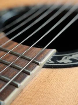 Macro Guitar Strings Stock Photos