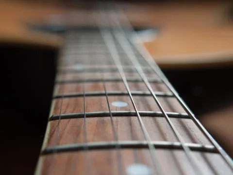 Macro Guitar Strings Foto stock