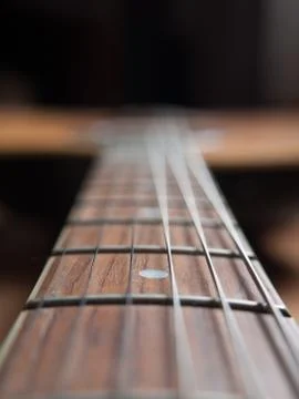 Macro Guitar Strings Stock Photos