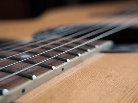 Macro Guitar Strings Stock Photos
