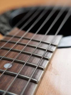 Macro Guitar Strings Stock Photos