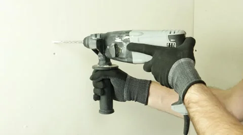 Macro hands and drill Stock Footage 59130635