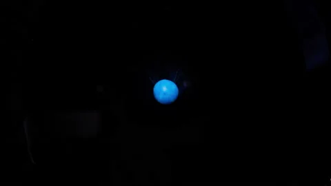 Macro of hypnotic effect of blue pill dissolved in water with translucent waves Stock Footage 126315149