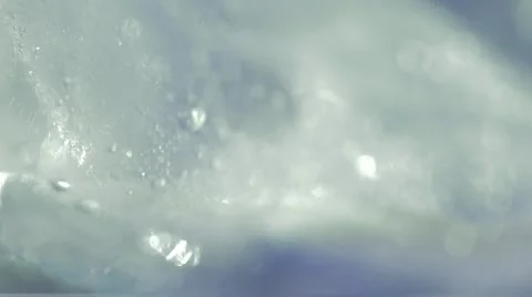 Macro Ice Melting Bubbles Stockbeeldmateriaal 44643504