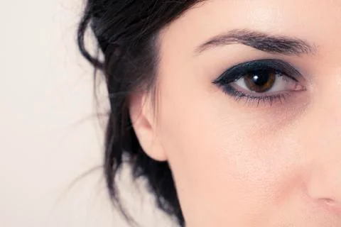 Macro image of a brown eye Stock Photos