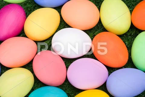 Macro image of colorful easter eggs that may be used as wallpaper Stock Photos