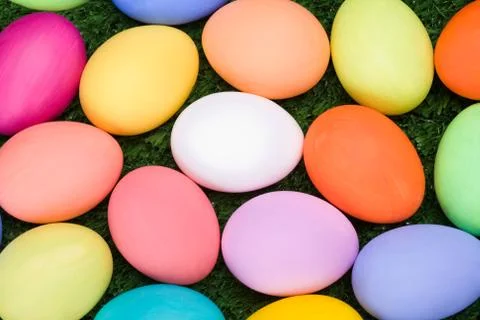 Macro image of colorful easter eggs that may be used as wallpaper Stock Photos