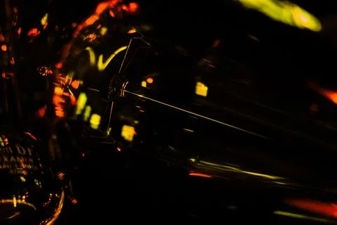 Macro image of edison light bulb in warm light Stock Photos