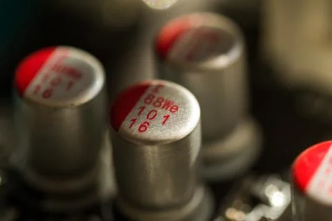 Macro Image of Electronic PCB Board Stock Photos