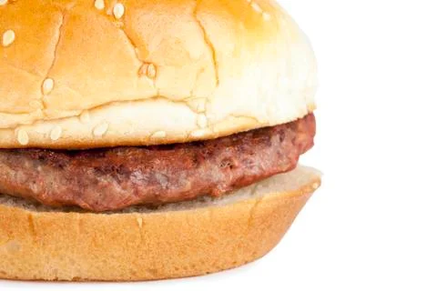 Macro image of hamburger Stock Photos