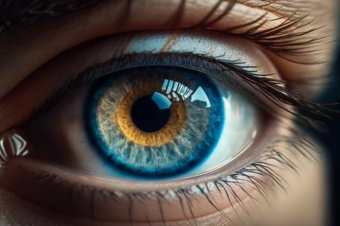 Macro image of human eye Stock Illustration