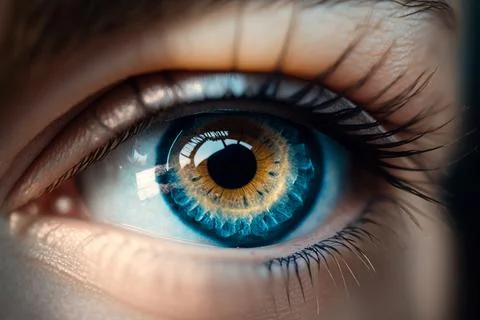 Macro image of human eye Stock Illustration
