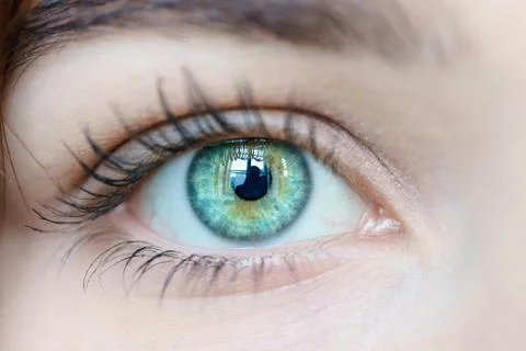 Macro image of human eye Stock Photos
