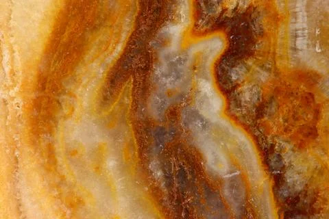 The macro image of the polished natural marble stone Onyx. Stock Photos