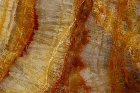 The macro image of the polished natural marble stone Onyx. Stock Photos