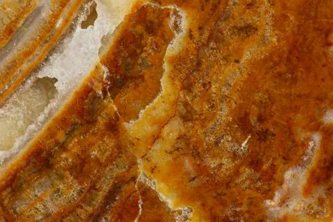 The macro image of the polished natural marble stone Onyx. Stock Photos