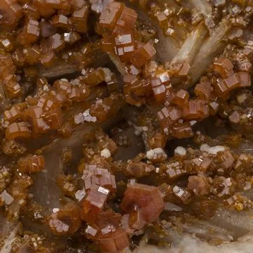 Macro image of red vanadinite crystals 写真素材